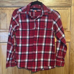 Red Plaid Kids Shirt